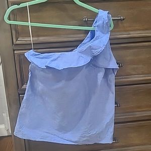 One shoulder chambray